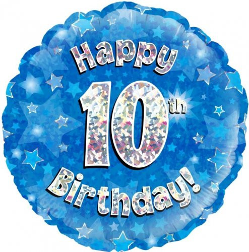 (image for) 10th Birthday Blue + Silver Foil