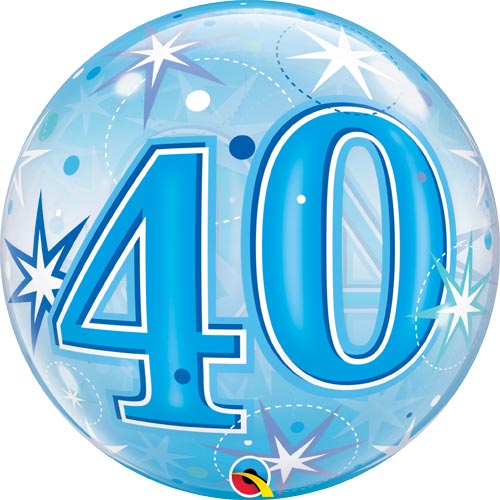 (image for) 40th Starburst Sparkle Blue Bubble - Click Image to Close