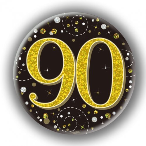 (image for) 90th Sparkling Fizz Black + Gold Badge - Click Image to Close