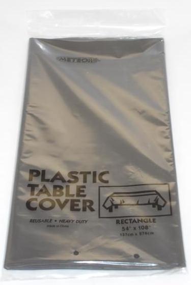 (image for) Black Plastic Table Cover ~ Rectangle