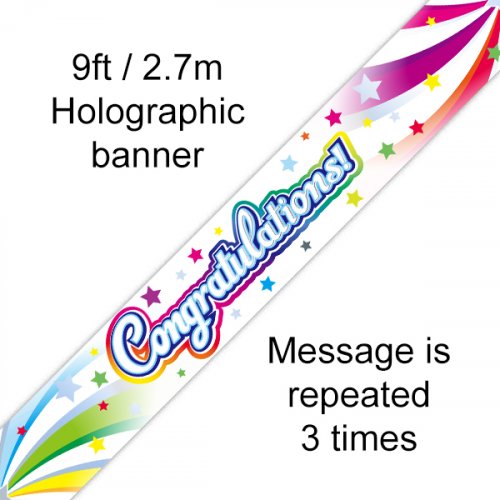 (image for) Congratulations! Foil Banner (2.7m) - Click Image to Close