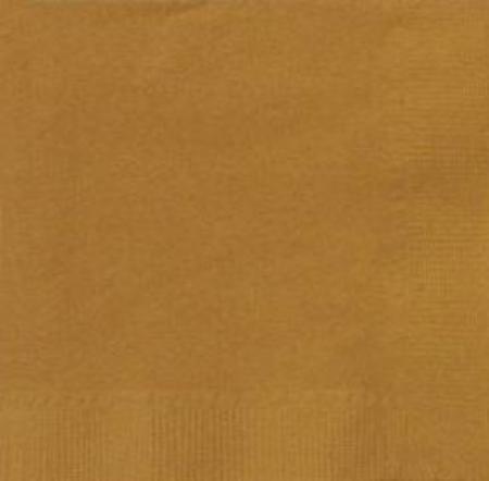 (image for) Gold Luncheon Napkins (50) - Click Image to Close