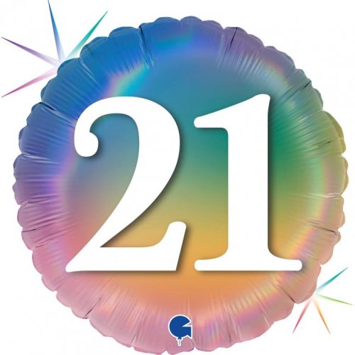 (image for) Pastel Rainbow 21st Birthday Foil