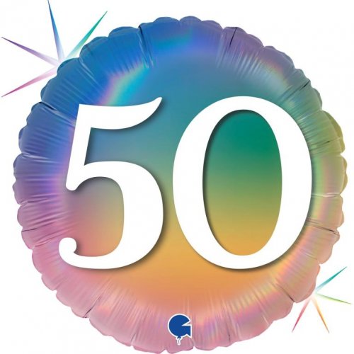 (image for) Pastel Rainbow 50th Birthday Foil