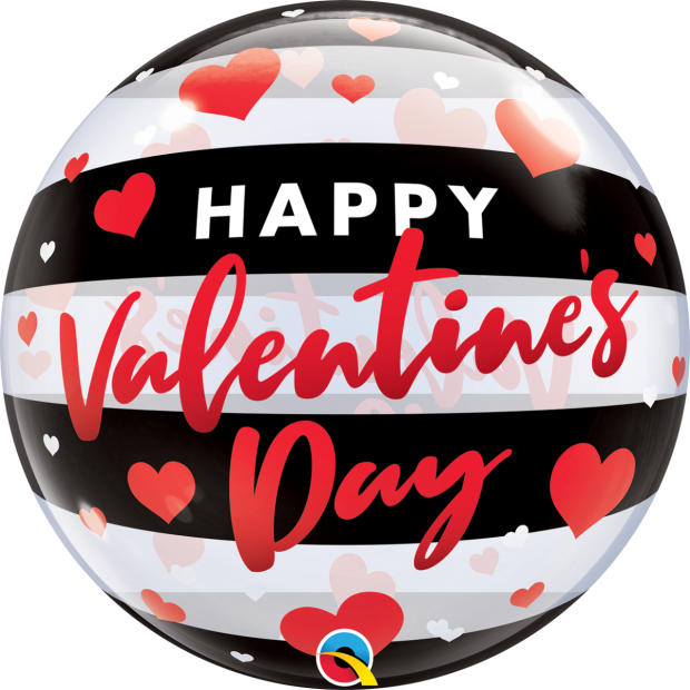 (image for) Valentine's Black Stripes Bubble - Click Image to Close