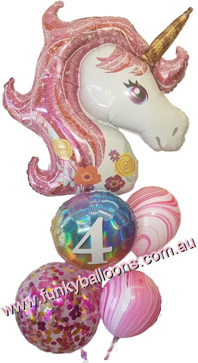 (image for) Bespoke Unicorn Balloon Bouquet - Click Image to Close