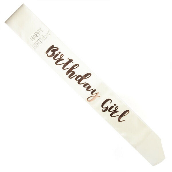 (image for) Birthday Girl Rose Gold Sash - Click Image to Close