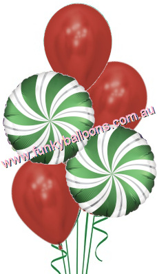 (image for) Christmas Green Swirls Table Bouquet - Click Image to Close