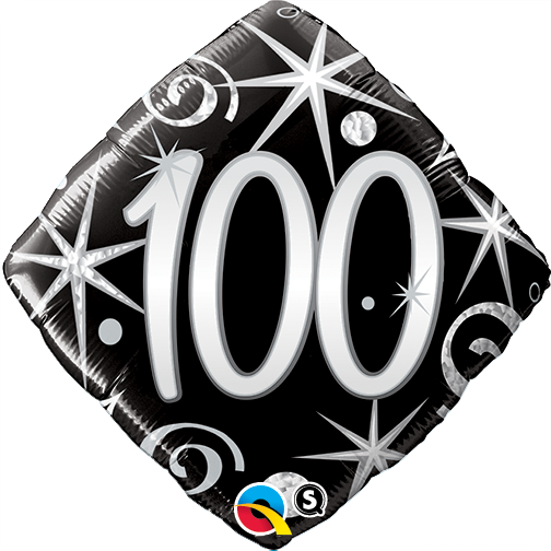 (image for) 100th Elegant Sparkles + Swirls Foil