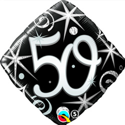 (image for) 50th Elegant Sparkles + Swirls Foil