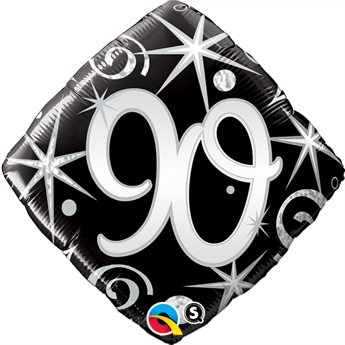 (image for) 90th Elegant Sparkles + Swirls Foil