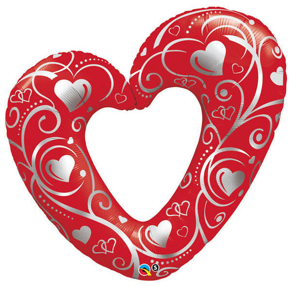 (image for) Filigree Heart Supershape Foil - Click Image to Close