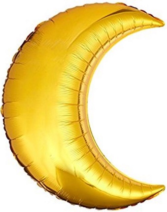 (image for) 90cm Gold Crescent Moon Foil - Click Image to Close