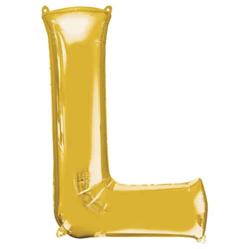 (image for) Gold Letter L Foil Balloon (41cm) - Click Image to Close