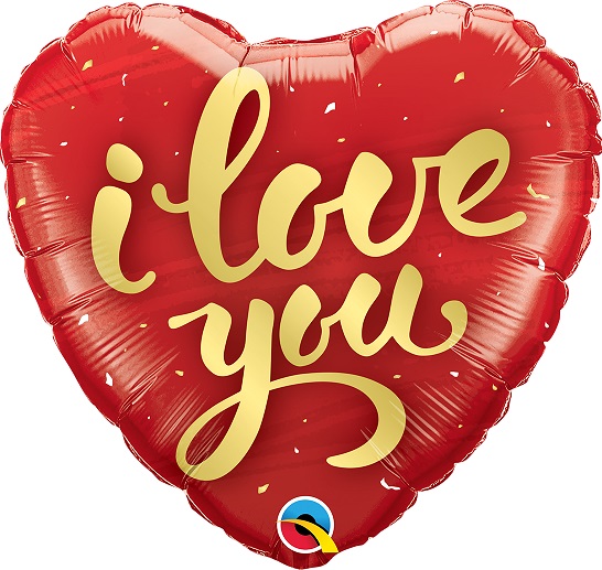 (image for) I Love You Gold Script Foil - Click Image to Close