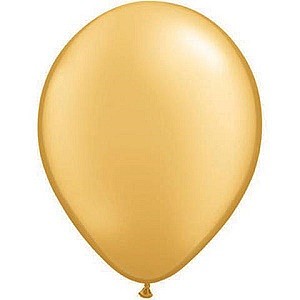 (image for) Metallic Gold Latex Balloon (Float Time 3+ Days) - Click Image to Close