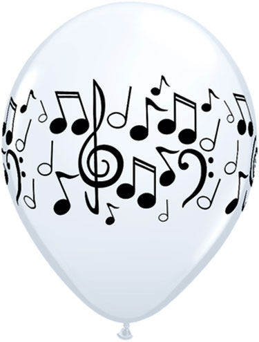 (image for) Musical Notes Latex Balloon (Float Time 3+ Days) - Click Image to Close