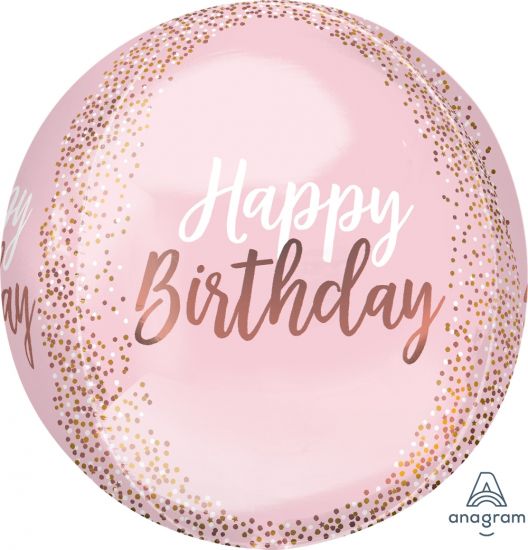 (image for) Happy Birthday Blush Orbz Foil - Click Image to Close