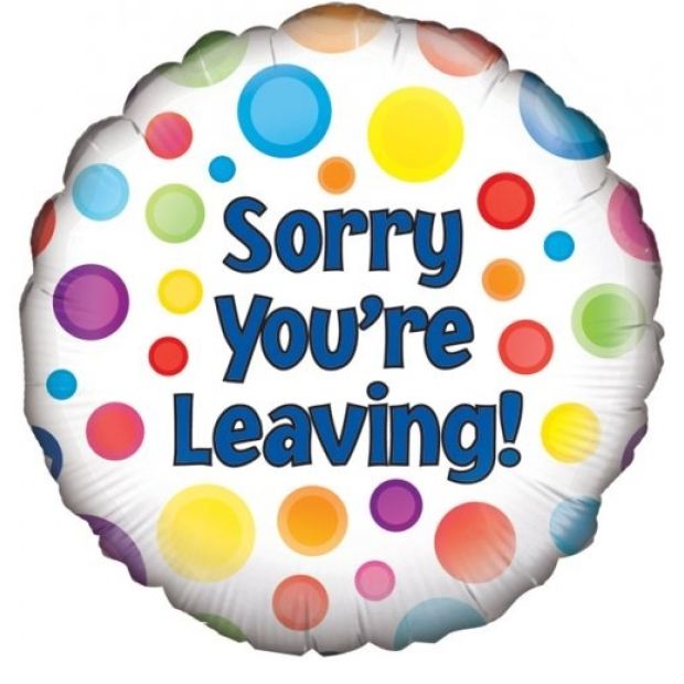 (image for) Sorry You're Leaving Dots Foil - Click Image to Close