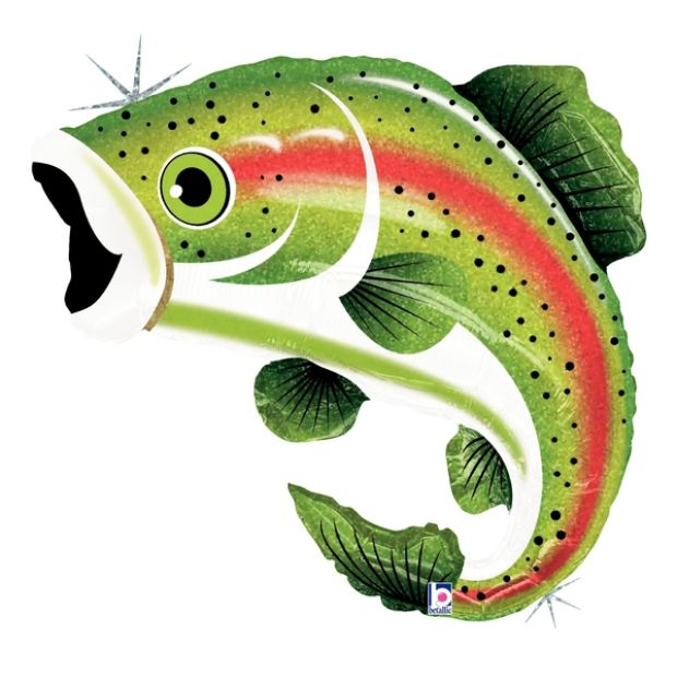 (image for) Rainbow Trout Fish Supershape Foil - Click Image to Close