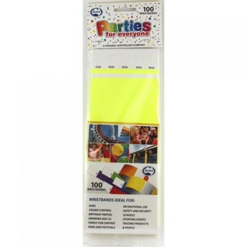 (image for) Wristbands - Fluro Yellow (100) - Click Image to Close