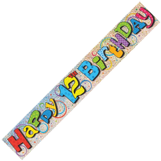 (image for) Happy 12th Birthday Foil Banner (3.65m)