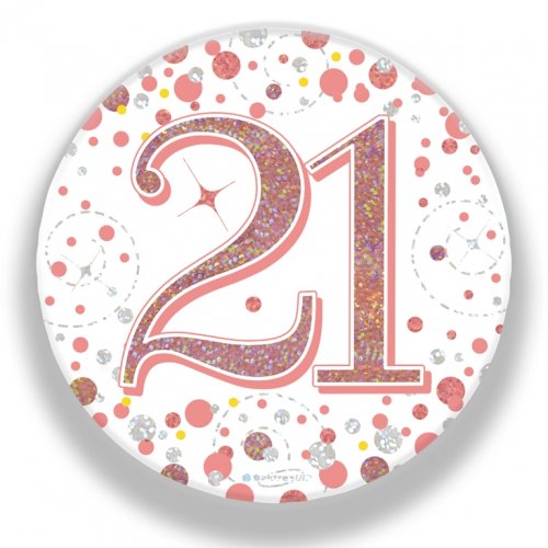 (image for) 21st Sparkling Fizz Rose Gold Badge