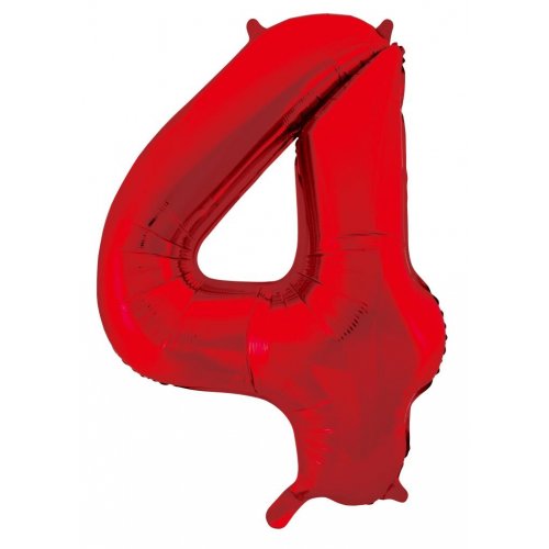Number 4 Foil Supershape (Choice of Colours)
