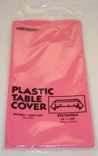(image for) Magenta Plastic Table Cover ~ Rectangle