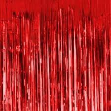 (image for) Metallic Door Curtain - Red