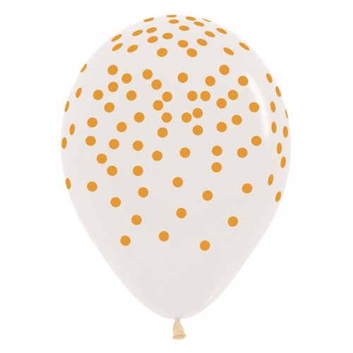 (image for) Faux Gold Confetti Latex Balloon (Float Time 3+ Days)