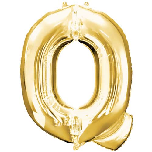 Gold Letter Q Foil Balloon (41cm)