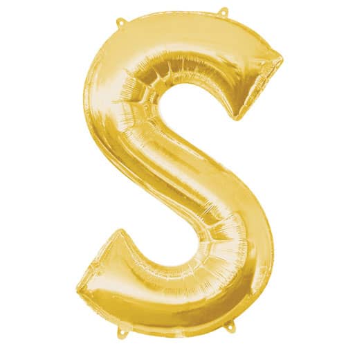 Gold Letter S Foil Balloon (41cm)