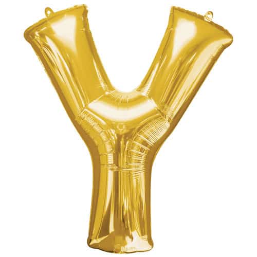 Gold Letter Y Foil Balloon (41cm)