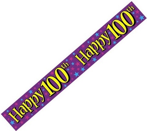 (image for) Happy 100th Birthday Banner (2.6m)