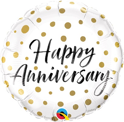 (image for) Happy Anniversary Gold Dots Foil
