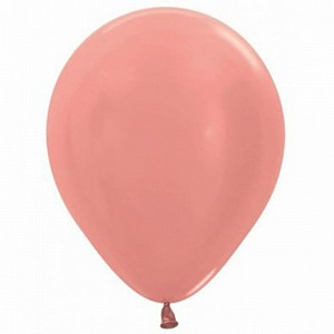 (image for) Metallic Rose Gold Latex Balloon (Float Time 3+ Days)