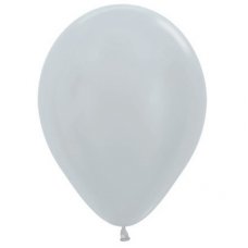 (image for) Metallic Silver Latex Balloon (Float Time 3+ Days)