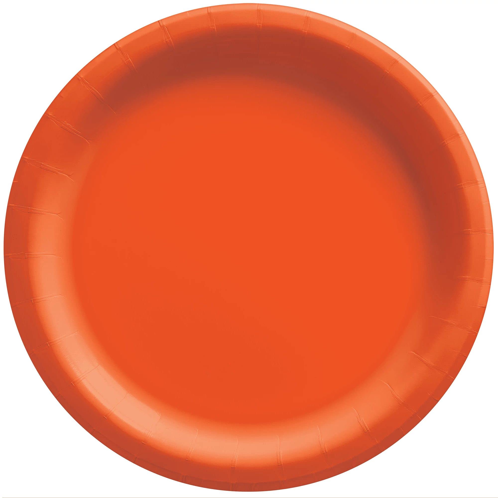 (image for) Orange Plastic Lunch Plates (25)