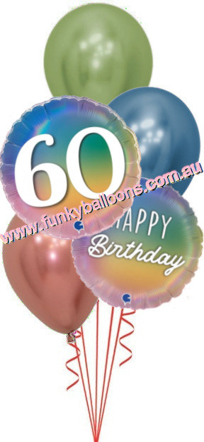 (image for) Pastel Rainbow 60th Birthday Bouquet