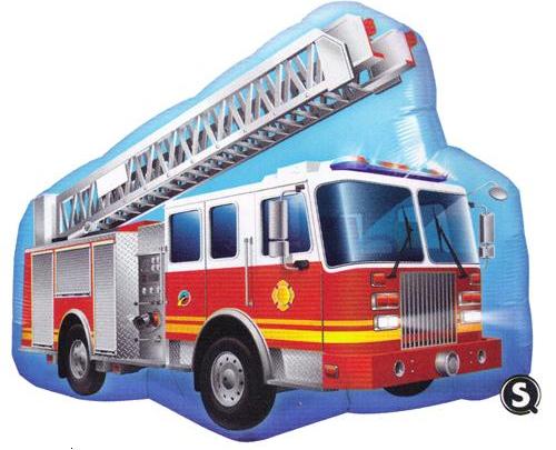 (image for) Red Fire Engine Supershape Foil