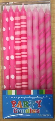 Tall Candles - Pinks (16)